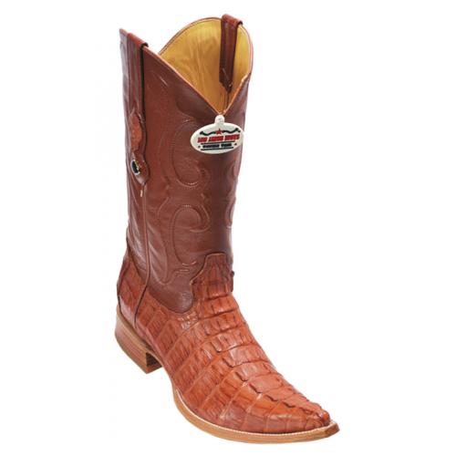 Los Altos Cognac All-Over Genuine Crocodile Tail 3X Toe Cowboy Boots 950103